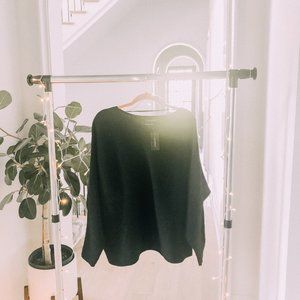 Black ribbed sweater, plus size, cropped, NWT